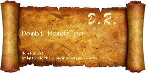 Dombi Romána névjegykártya